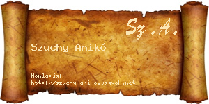 Szuchy Anikó névjegykártya